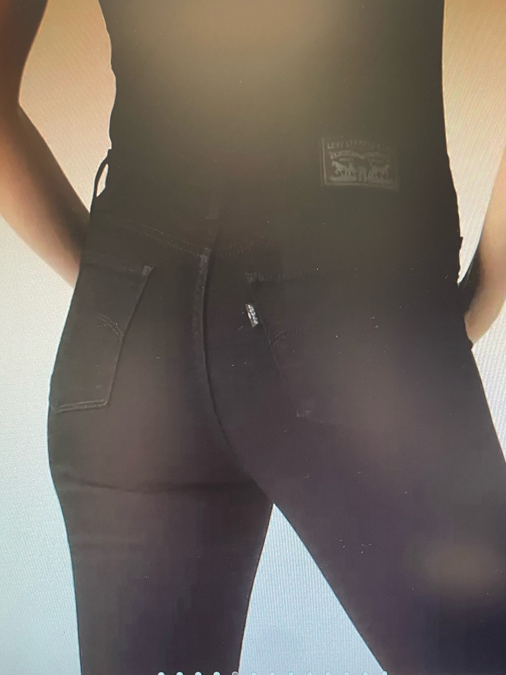 Levi’s slimming skinny black jeans